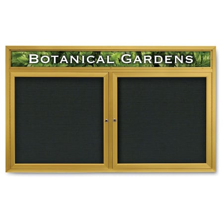 United Visual Products Indoor Enclosed Combo Board, 42"x32", Black Frame/Black & Cork UVCB4232B-BLACK-CORK